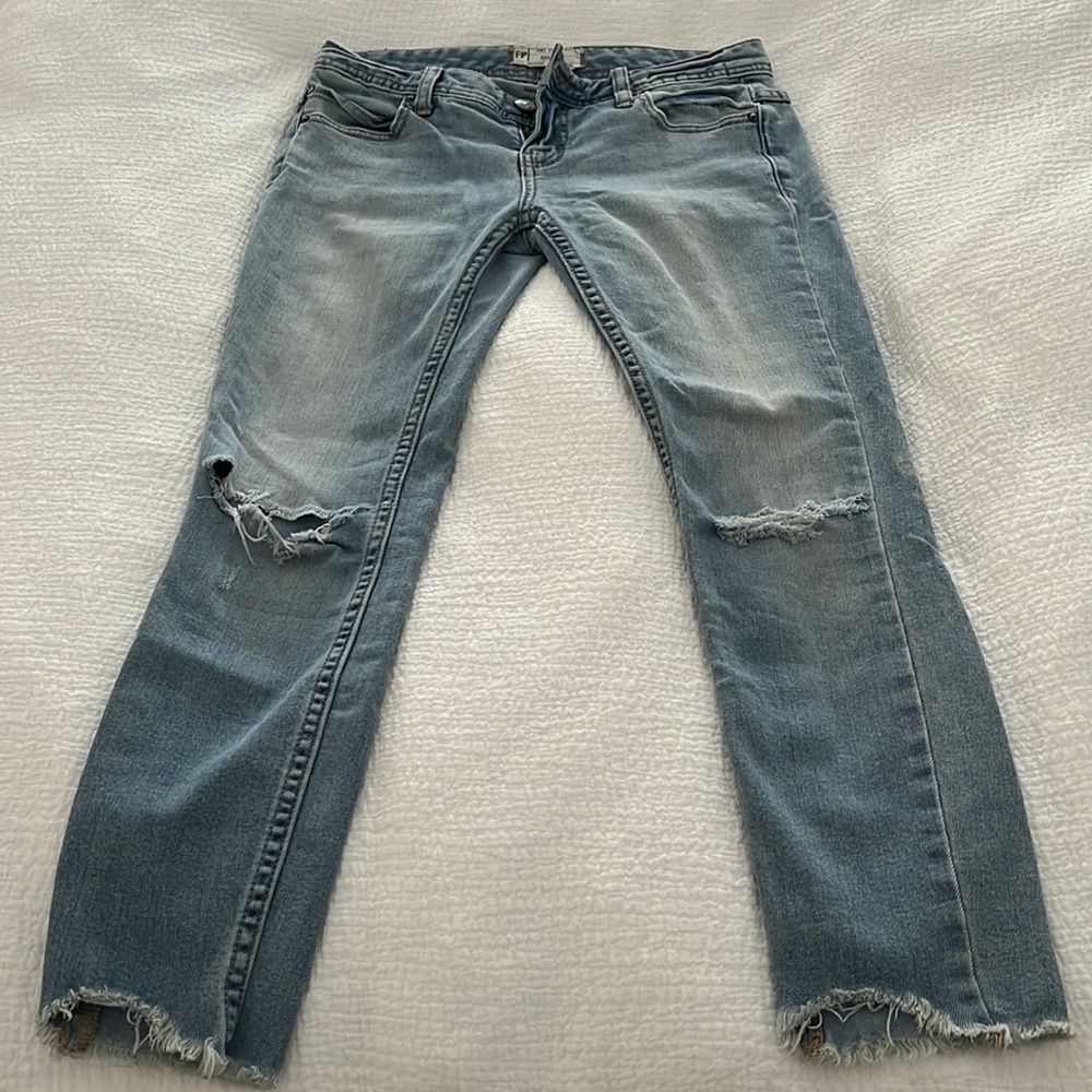 Free people cropped jeans- low rise